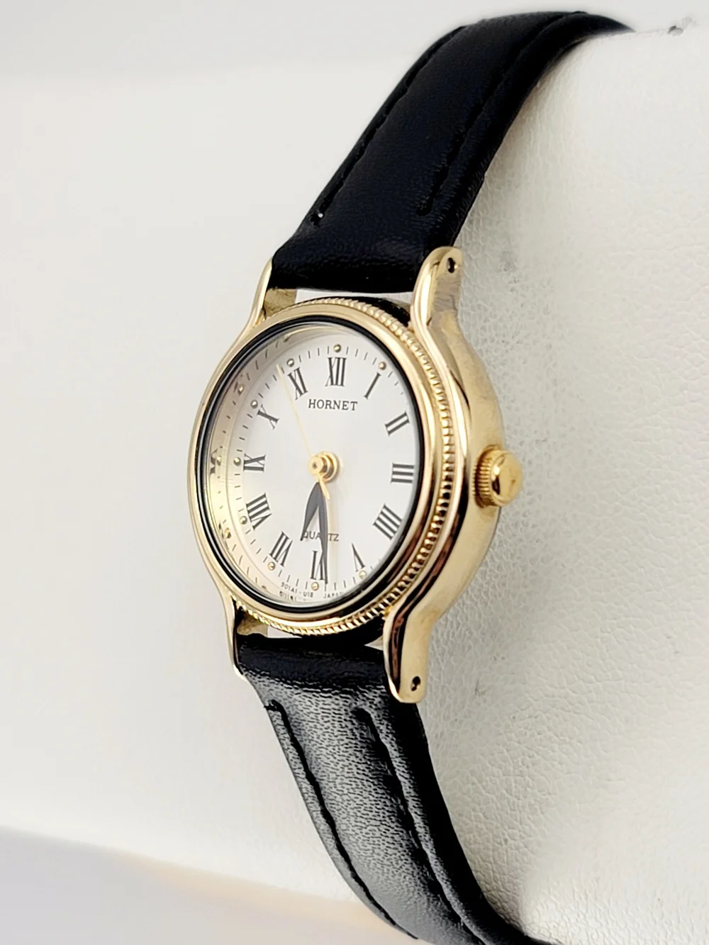 Vintage Hornet HN-012 Women’s Gold Tone Roman Numeral Japan Quartz Dress Watch - Picture 4 of 8